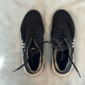 Chanel black sneakers black, size 38